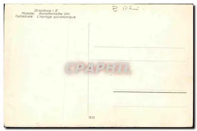 Strasburg - Katedra - Astronomiczne zegarowe — nr 3152 — Rewers