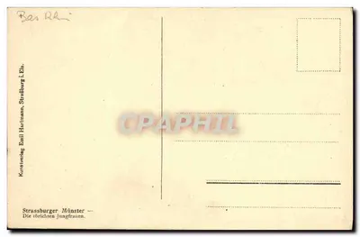 Strasburg - Panny z katedry — Kunstverlag Emil Hartmann i. Els. — Rewers