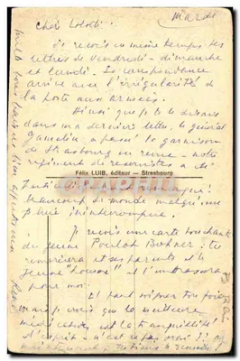Strasburg — Astronomiczny zegar katedralny — Félix LUIB, wydawca — Rewers