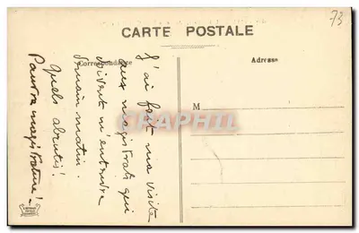 Albertville, a Isère, o Arly e o Mont Charvin (2414m) — Bilhete postal antigo n°1827 — editor não visível — Verso