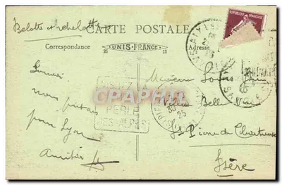 Aix-les-Bains — Vista Geral e o Lago do Bourget — editor A. Fallet, n°32 — Verso
