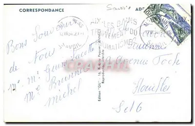 Aix-les-Bains — Estrada da Chambotte e Lago do Bourget — Edição 'Gil' N°3570 — Verso