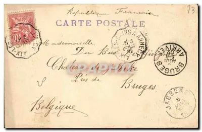 AIX-LES-BAINS - La Chambotte — widok zamek na skałach — wydawca nieznany — Rewers