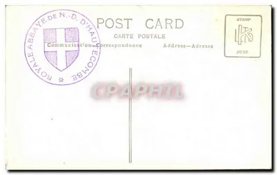 Estátua da Virgem sentada com dois crianças — Abadia Real Notre-Dame d'Haute-Combe — editor não identificado — Verso