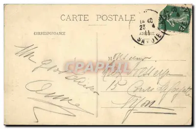 Aix-les-Bains (Savoie) — Lever de lune sur le Lac du Bourget — éditeur L. Grimal, Chambéry, n° 1176 — Verso
