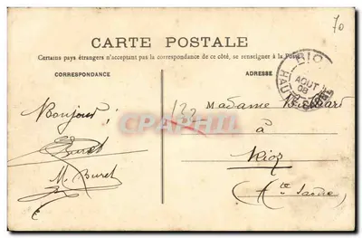 Luxeuil-les-Bains — Fontaine d'Hygie — Payen et Poulaillon, editores, n°15 — Verso