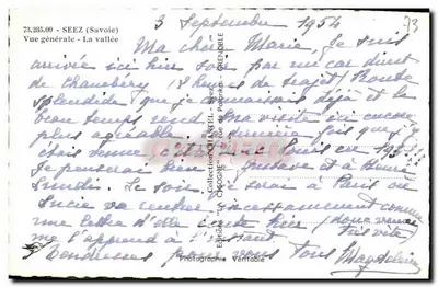 Cygier — Widok ogólny doliny — Wydawnictwo 'LA CIGOGNE' — Rewers