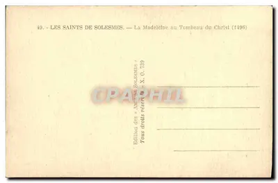 A Madeleine no Túmulo de Cristo — Os Santos de Solesmes — Edição dos 'Amigos de Solesmes' — Verso