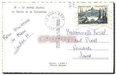 Le Mans (Sarthe) — La Sarthe e la Cattedrale — Edizioni Gaby — Verso