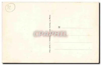 Le Mans — Muzeum Królowej Bérengère — Starszy wewnętrzny widok wiejski — Rewers