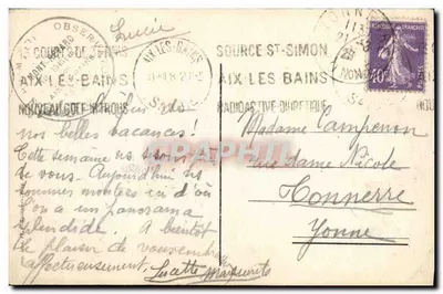 O Mont Revard sobre Aix-les-Bains -- A observatórios e a corniche -- G.R. 115.12.26 — Verso