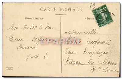 Rota de Chambéry a Vienne no Col do Gato (678-) — Bilhete postal antigo n°2281 — editor não visível — Verso