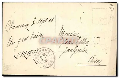 Travessia do Glacier des Bossons — Charnaux Frères & Co., Genève, n° 7082 — Verso