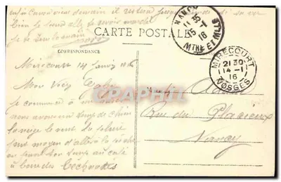 La Porte de la Vieille Chapelle de la Oultre — Mirecourt/Vosges — Édition Paul Bougel (n°37) — Verso