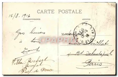 Bilhete postal antigo Rambervillers Rue Sur Broue — Verso
