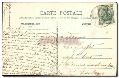 Al Balón de Alsacia — Las Altas Vosges — Imp. Ad. Walck, Saint-Dié N° 1777 — Reverso