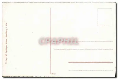 Na czarnym jeziorze w Górach Wysokiej Vosgi — widok jeziora z zaporem i domem — wydawca Springer, nr 3572 — Rewers
