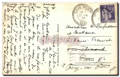Vieux-Moulin (Oise) — Ogólny widok, z Mont Saint-Marc — wydawca nieznany, nr 237-5-37 — Rewers