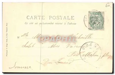 Précy-sur-Oise — Brzegi rzeki Oise — wydawca nieznany — Rewers