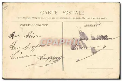 Bilhete postal antigo Noyon Panorama — Verso