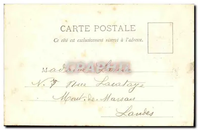 Compiègne - Wejście do Parku — wydawca Decelle Compiègne, n°4 — Rewers