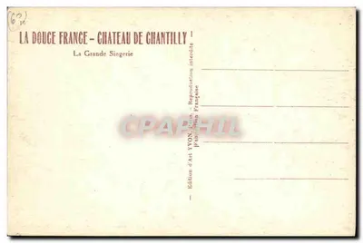 Zamek w Chantilly — Wielka Sala Tkanin — Wydawnictwo Art YVON — Rewers