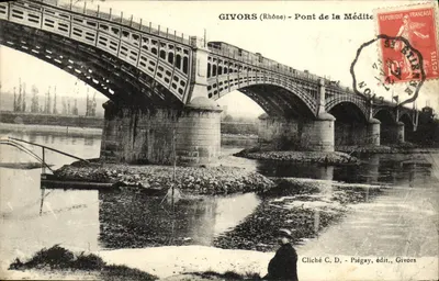 Givors (Rhône) - Ponte da Médite — Cliché C. D. - Piégay, editor, Givors