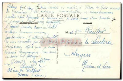 Givors — Vista Panorâmica — Editor F. Rivot, Lyon — Verso