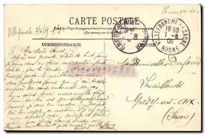 Villefranche-sur-Saône — Le Monument des Combattants de 1870-71 — LL. n° 95 — Verso