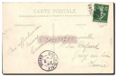 Villefranche-sur-Saône — Place du Promonoir — Allée du Monument des Combattants — Librairie du Centre, Coulombion, édit, Rue Nationale, 189 — Verso