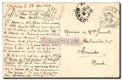 Coutances - Panorama ku Wielkiemu Seminarium - LL. — Rewers