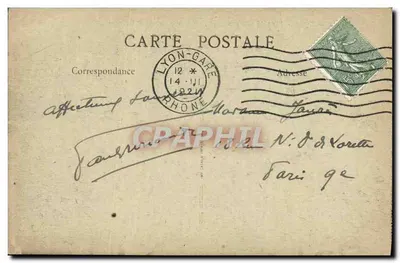 Lyon - Ponte da Universidade e Faculdade de Letras e Ciências — B.F. n°2 — Verso