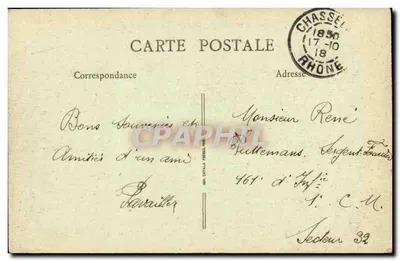 Lyon - O Ponte Wilson, inaugurado em 14 de Julho de 1918 — B.F., Paris — Verso