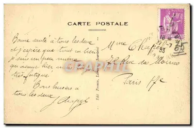 Sourdeval — A Tessardière — Editor Fremin, Sourdeval — Verso