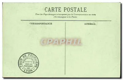 LYON - La Croix-Rousse, widok z restauracji Gay - LL nr 106 — Rewers