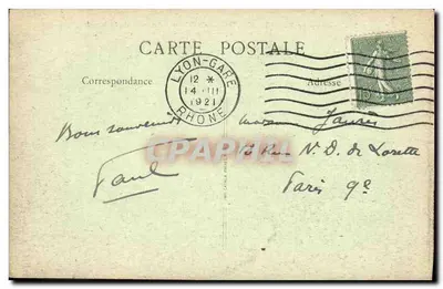 Lione — Il Monumento delle Ephémérides del Rodano, Il Ponte della Boucle e la Collina del Saint-Clair — B.F. n°26 — Verso