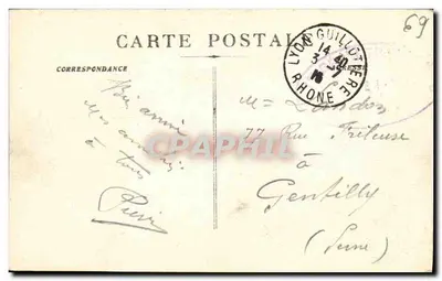 LYON - O Pont do Palácio de Justiça e Fourvière — Perfecta, n° 153 — Verso