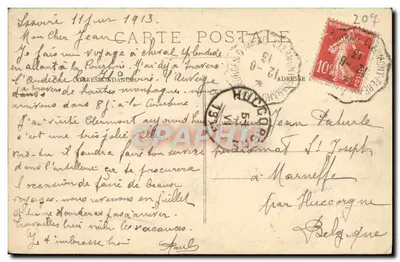 A Auvergne pitoresca — ISSOIRE — Vista geral — Verso