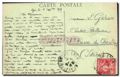 LYON — Place Le Viste — wydawca anonimowy, numer serii nie widoczny — Rewers