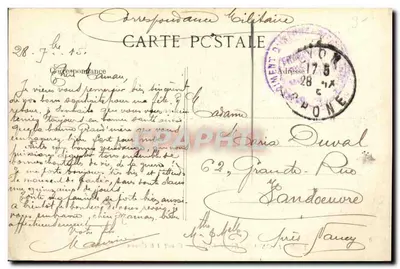 LYON-VILLEURBANNE — Cusset e o Côteau de Vassieux — Editor E. D. n° 1336 — Verso
