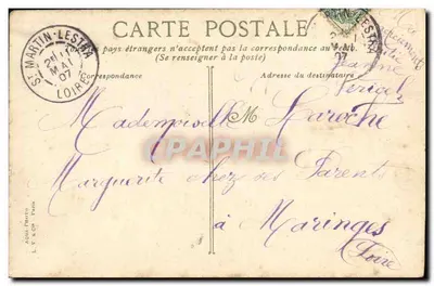 Lyon. La place Morand — Fontana monumentale con statua centrale — L.V. & Cie, n°35 — Verso