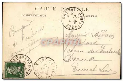 LYON — Parque de la Tête-d'Or — Frente a la Jaula de los Chimpancés — E.R. — Reverso