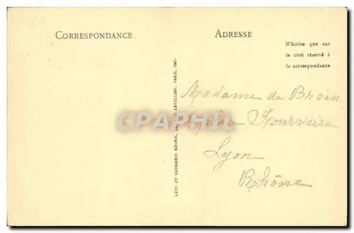 Lyon - Vista de Fourvière y Pension de Damas — editorial Lévy et Neudrén Réunis, París — Reverso
