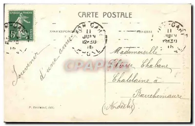 Lyon — Katedra Najświętszej Maryi Panny Fourvière — P. Rossicaud, wyd. — Rewers
