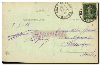 Lyon — A Abside e a Antiga Capela — Notre-Dame de Fourvière — E.R. — n°394 — Verso