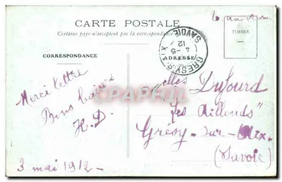 Klinika Chirurgiczna, Dom Diety i Szpital — Święty Franciszek z Asyżu, Lyon-Croix-Rousse — wydawca nie widoczny — Rewers
