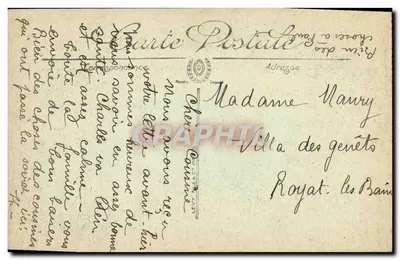 Most wiszący w Avignonie — zbudowany w 1842, aby zastąpić drewniany most z 1809 — wydawca F. Beau — Rewers