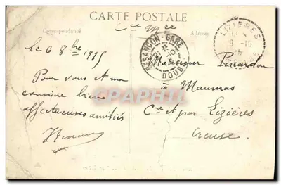 LYON — Les Brotteaux — Le Cours Vitton — Éditeur ELD, n° 1214 — Verso