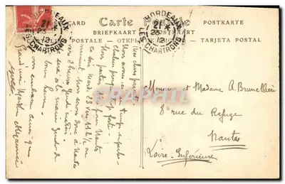 Morze rozbijające się — Stara pocztówka 'La Marine Française' — Wydawnictwo 'La Marine Française', ul. Poetów 8, Paryż — Rewers