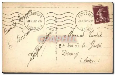 Bordeaux — Krzyżówka Parku Bordelais — n°2823 — Rewers